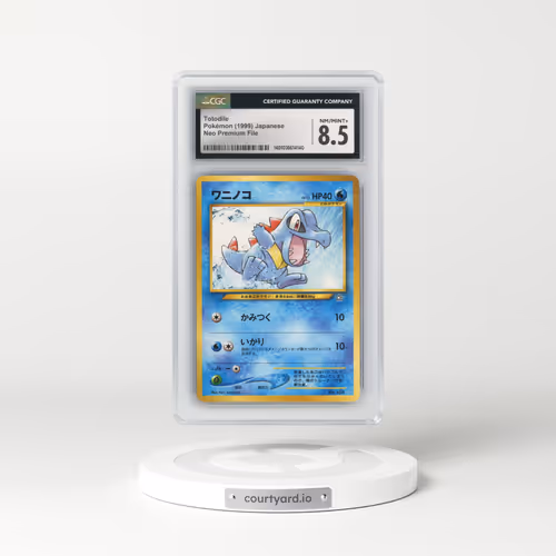 1999 Neo Premium File #158 Totodile - No Rarity (CGC 8.5 NM-MT+)