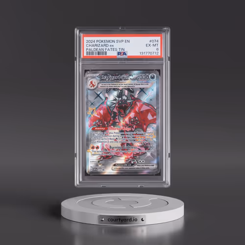 2024 Pokémon Svp EN-SV Black Star Promo #074 Charizard EX - Holo Paldean Fates Tin (PSA 6 EX-MT)