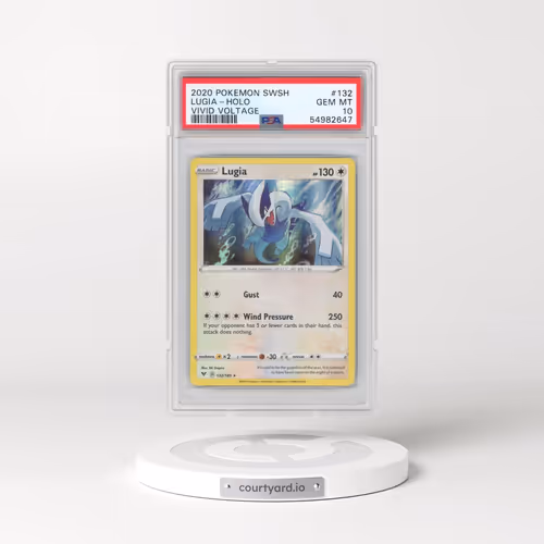 2020 Pokémon Sword & Shield Vivid Voltage #132 Lugia - Holo (PSA 10 GEM MINT)