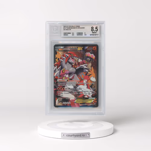 2015 Pokémon XY Double Crisis #15 Team Magma's Groudon EX - Holo Full Art (BGS 8.5 NM-MT+)