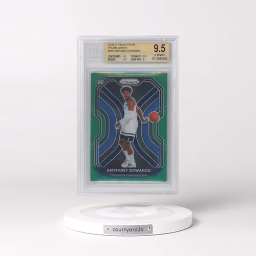 2020 Panini Prizm #258 Anthony Edwards - Green Prizm (BGS 9.5 GEM MINT)