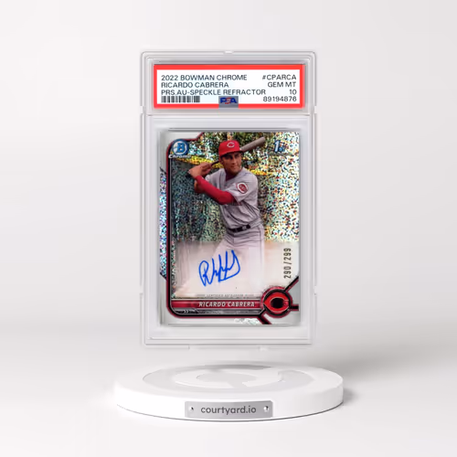 2022 Bowman Chrome Prospect Autographs #CPARCA Ricardo Cabrera - Speckle Refractor (PSA 10 GEM MINT)