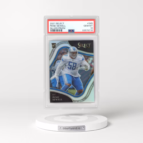 2021 Panini Select #385 Penei Sewell - Silver Prizm (PSA 10 GEM MINT)