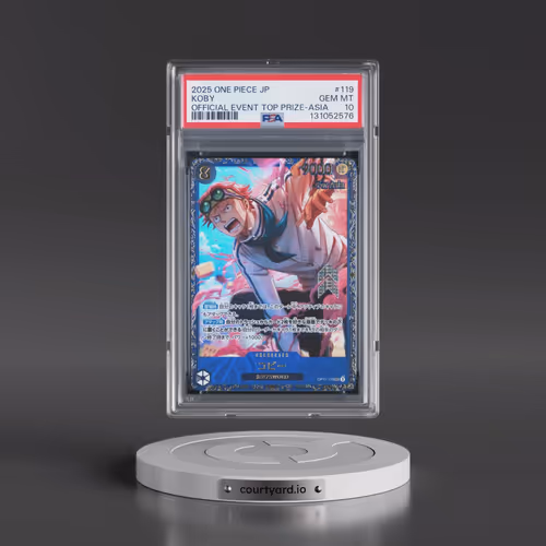 2025 One Piece Japanese Promos #119 Koby - Official Event Top Prize-Asia (PSA 10 GEM MINT)