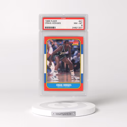 1986 Fleer #47 Craig Hodges (PSA 8 NM-MT)