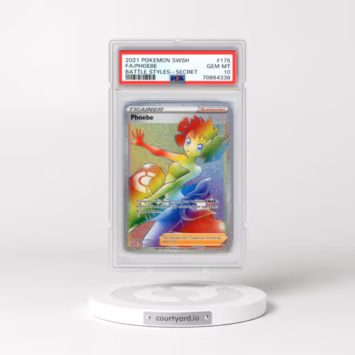 2021 Pokémon Sword & Shield Battle Styles #175 Phoebe - Full Art Secret (PSA 10 GEM MINT)
