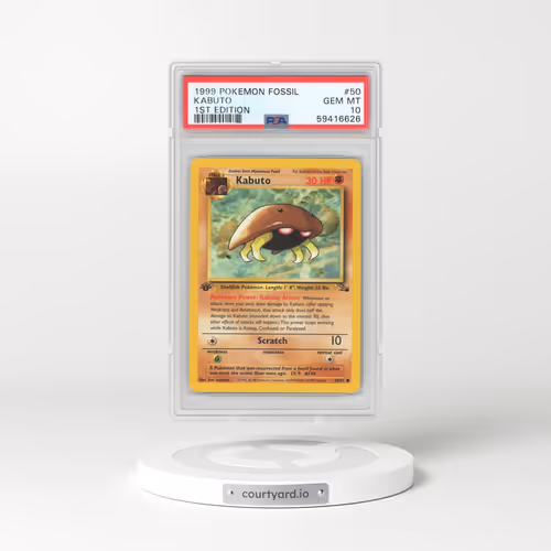 1999 Fossil #50 Kabuto - 1st Edition 1st Edition (PSA 10 GEM MINT) - Photo