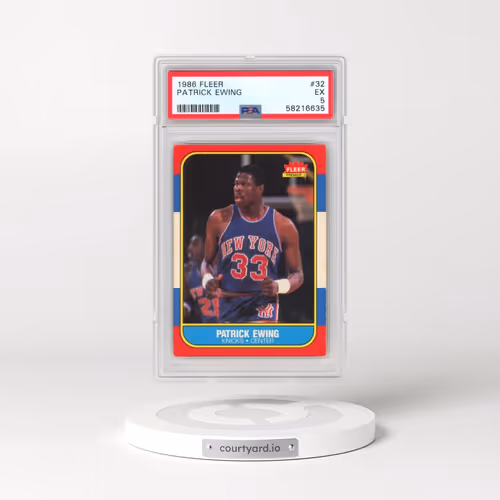 1986 Fleer #32 Patrick Ewing (PSA 5 EX)