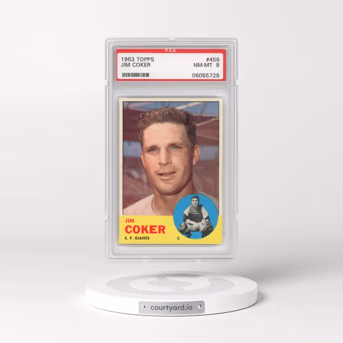 1963 Topps #456 Jim Coker (PSA 8 NM-MT)