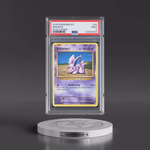 2016 Pokémon XY Evolutions #43 Nidoran (PSA 9 MINT)