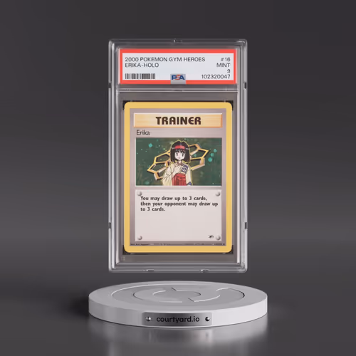 2000 Pokémon Gym Heroes #16 Erika - Holo (PSA 9 MINT)