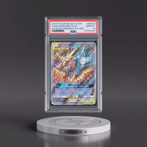 2019 Pokémon SM Black Star Promo #SM210 Lavados & Zapdos & Arktos GX - Holo Full Art Hidden Fates El