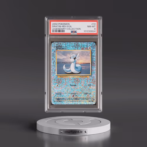 2002 Pokémon Legendary Collection #72 Dratini - Reverse Foil (PSA 8 NM-MT)