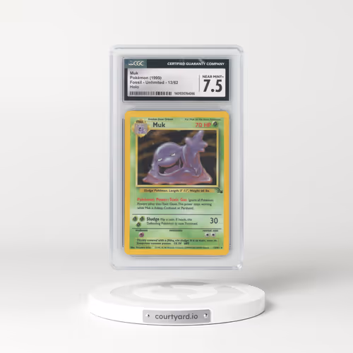 1999 Fossil #13/62 Muk - Galaxy Star Holo (CGC 7.5 NM+)