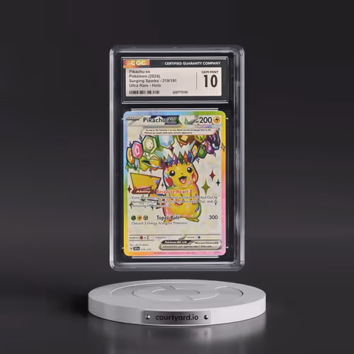 2024 Surging Sparks - SSP EN #219/191 Pikachu ex - Ultra Rare Holo (CGC 10 GEM MINT)