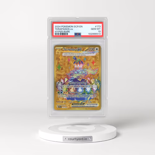 2024 Pokémon Scr EN-Stellar Crown #173 Terapagos EX - Holo Hyper Rare (PSA 10 GEM MINT)