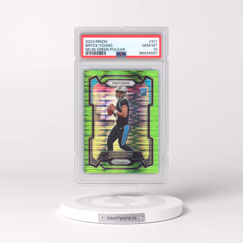 2023 Panini Prizm #311 Bryce Young - Neon Green Pulsar (PSA 10 GEM MINT)