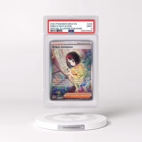 2023 Pokémon Mew EN-151 #203 Erika's Invitation - Special Illustration Rare (PSA 9 MINT)