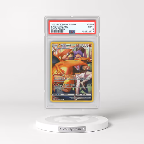 2022 Pokémon Sword & Shield Lost Origin #TG03 Charizard - Full Art (PSA 9 MINT)