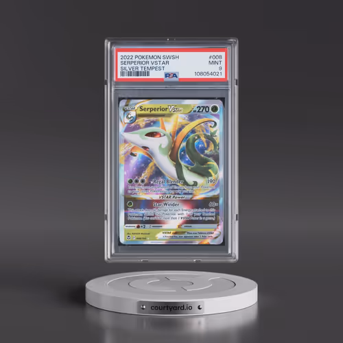 2022 Pokémon Sword & Shield Silver Tempest #008 Serperior Vstar (PSA 9 MINT)