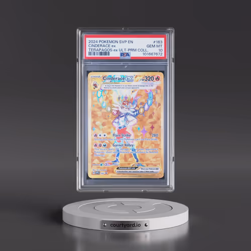 2024 Pokémon Svp EN-SV Black Star Promo #163 Cinderace EX - Holo Terapagos EX Ultra-Premium Collecti