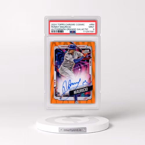 2024 Topps Chrome Cosmic Cosmic Chrome Autographs #RM Ronny Mauricio - Orange Galactic (PSA 9 MINT)