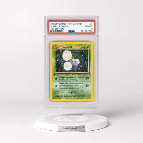 2000 Pokémon Neo Genesis #7 Jumpluff - 1st Edition Holo (PSA 8 NM-MT)
