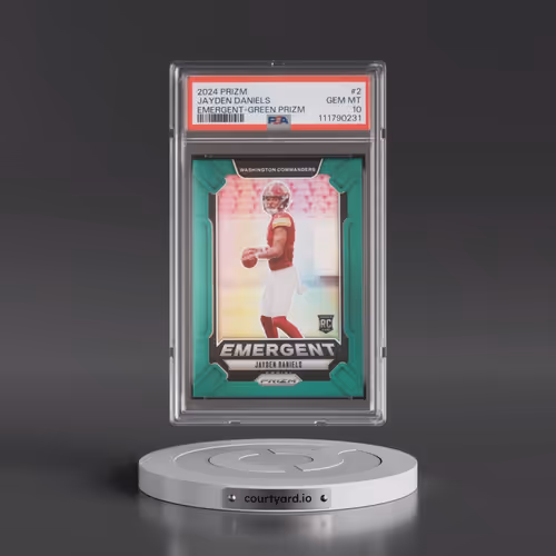 2024 Panini Prizm Emergent #2 Jayden Daniels - Green Prizm (PSA 10 GEM MINT)