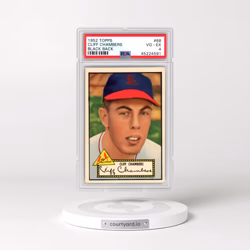 1952 Topps #68 Cliff Chambers - Black Back (PSA 4 VG-EX)