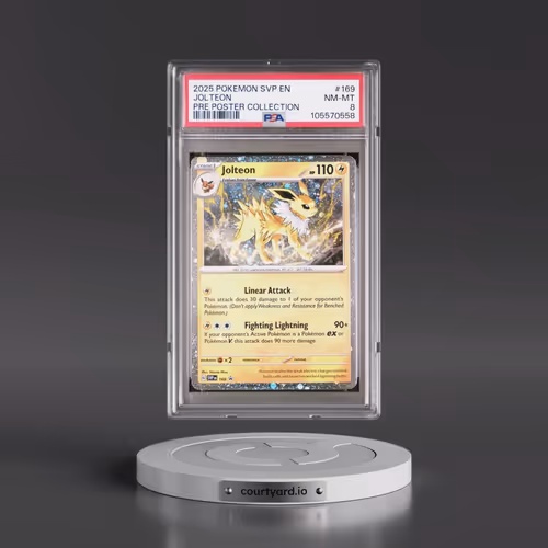 2025 Pokémon Svp EN-SV Black Star Promo #169 Jolteon - Prismatic Evolutions Poster Collection (PSA 8