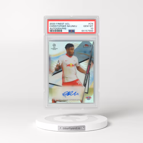 2020 Topps Finest UEFA Champions League Autographs #CN Christopher Nkunku (PSA 10 GEM MINT)