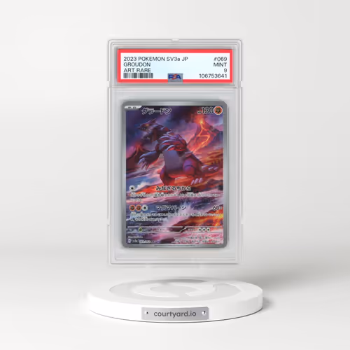 2023 Pokémon Sv3a-Raging Surf #069 Groudon - Art Rare (PSA 9 MINT)