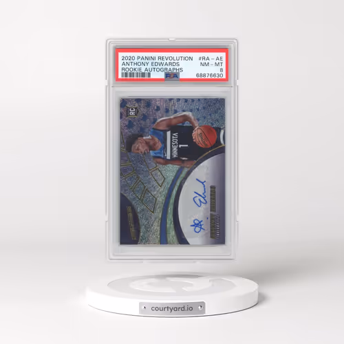 2020 Panini Revolution Rookie Autographs #RA-AE Anthony Edwards (PSA 8 NM-MT)