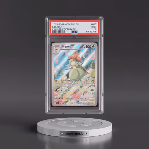 2025 Pokémon Blk EN-Black Bolt #092 Lilligant - Illustration Rare (PSA 9 MINT)