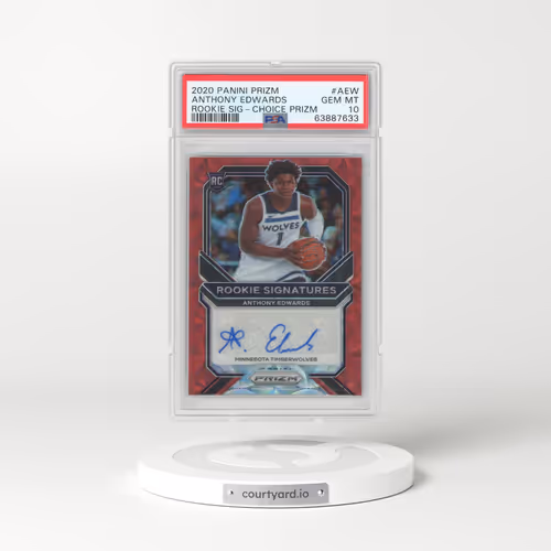 2020 Panini Prizm Rookie Signatures #AEW Anthony Edwards - Choice Prizm (PSA 10 GEM MINT)