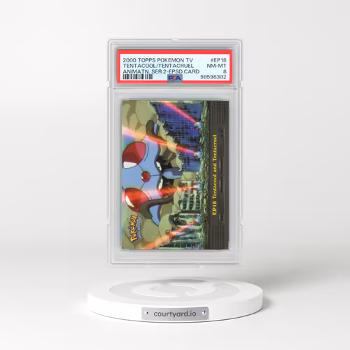 2000 Topps Pokémon TV Animation Series 2 Episode Cards #EP18 Tentacool and Tentacruel (PSA 8 NM-MT)