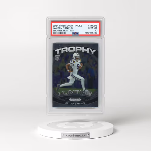 2024 Panini Prizm Draft Picks Trophy Hunting #THJDS Jayden Daniels (PSA 10 GEM MINT)