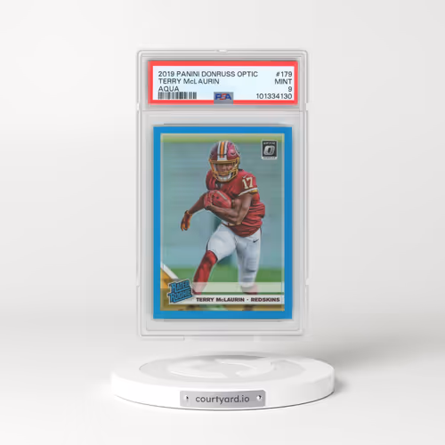 2019 Panini Donruss Optic #179 Terry McLaurin - Aqua (PSA 9 MINT)