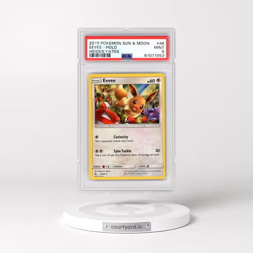 2019 Pokémon Sun & Moon Hidden Fates #48 Eevee - Holo (PSA 9 MINT)