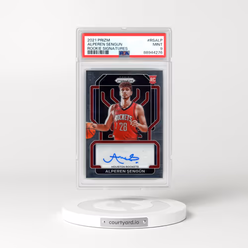 2021 Panini Prizm Rookie Signatures #RSALP Alperen Sengun (PSA 9 MINT)