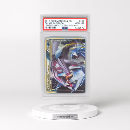 2010 Pokémon Heartgold & Soulsilver Triumphant #101 Palkia & Dialga Legend - Holo (PSA 10 GEM MINT)