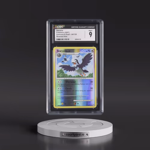 2007 Diamond & Pearl #64/130 Staravia - Reverse Holo (CGC 9 MINT)