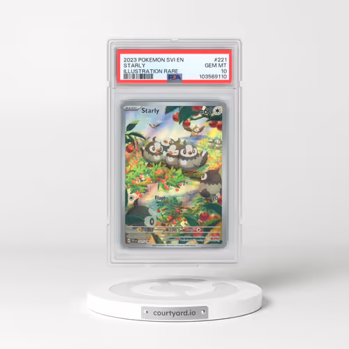 2023 Pokémon Svi EN-Scarlet & Violet #221 Starly - Illustration Rare (PSA 10 GEM MINT)