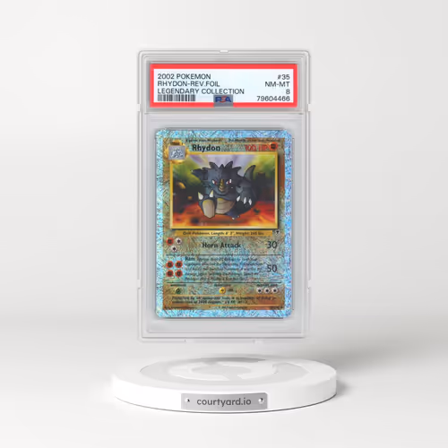 2002 Pokémon Legendary Collection #35 Rhydon - Reverse Foil (PSA 8 NM-MT)