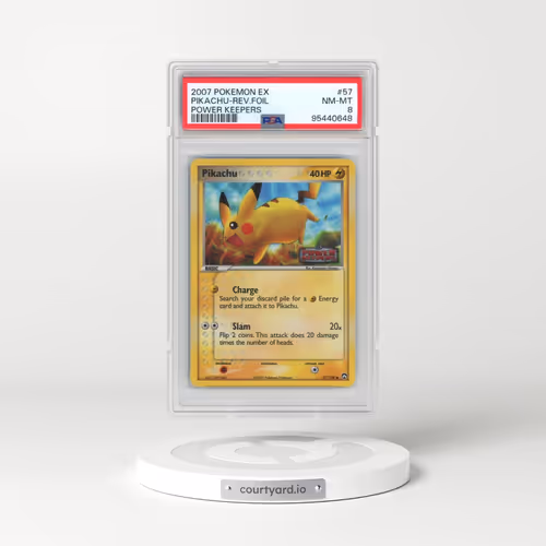 2007 Pokémon EX Power Keepers #57 Pikachu - Reverse Foil (PSA 8 NM-MT)