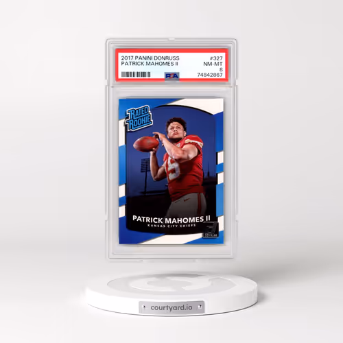 2017 Panini Donruss #327 Patrick Mahomes II (PSA 8 NM-MT)