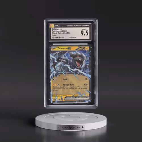 2025 Pokémon Blk EN-Black Bolt #034 Zekrom EX - Holo (CGC 9.5 MINT+)