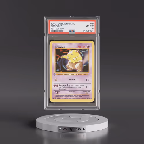 1999 Pokémon Game #49 Drowzee - 1st Edition (PSA 8 NM-MT)