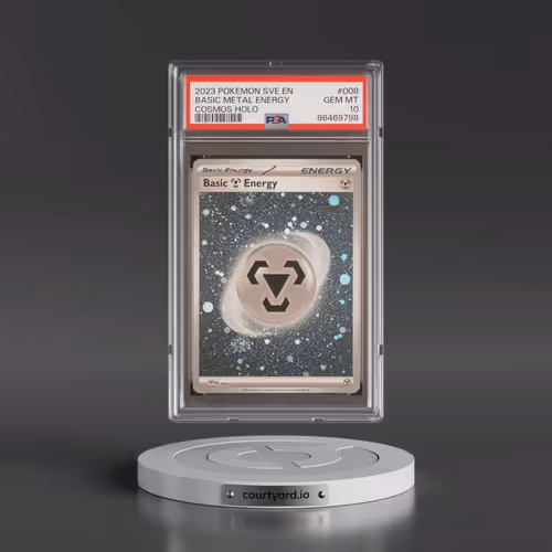 2023 Pokémon Sve EN-Basic Energies #008 Basic Metal Energy - Cosmos Holo (PSA 10 GEM MINT)