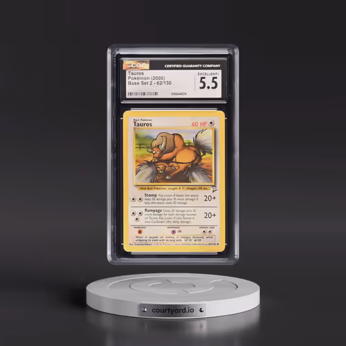 2000 Base Set 2 #62/130 Tauros (CGC 5.5 EX+)